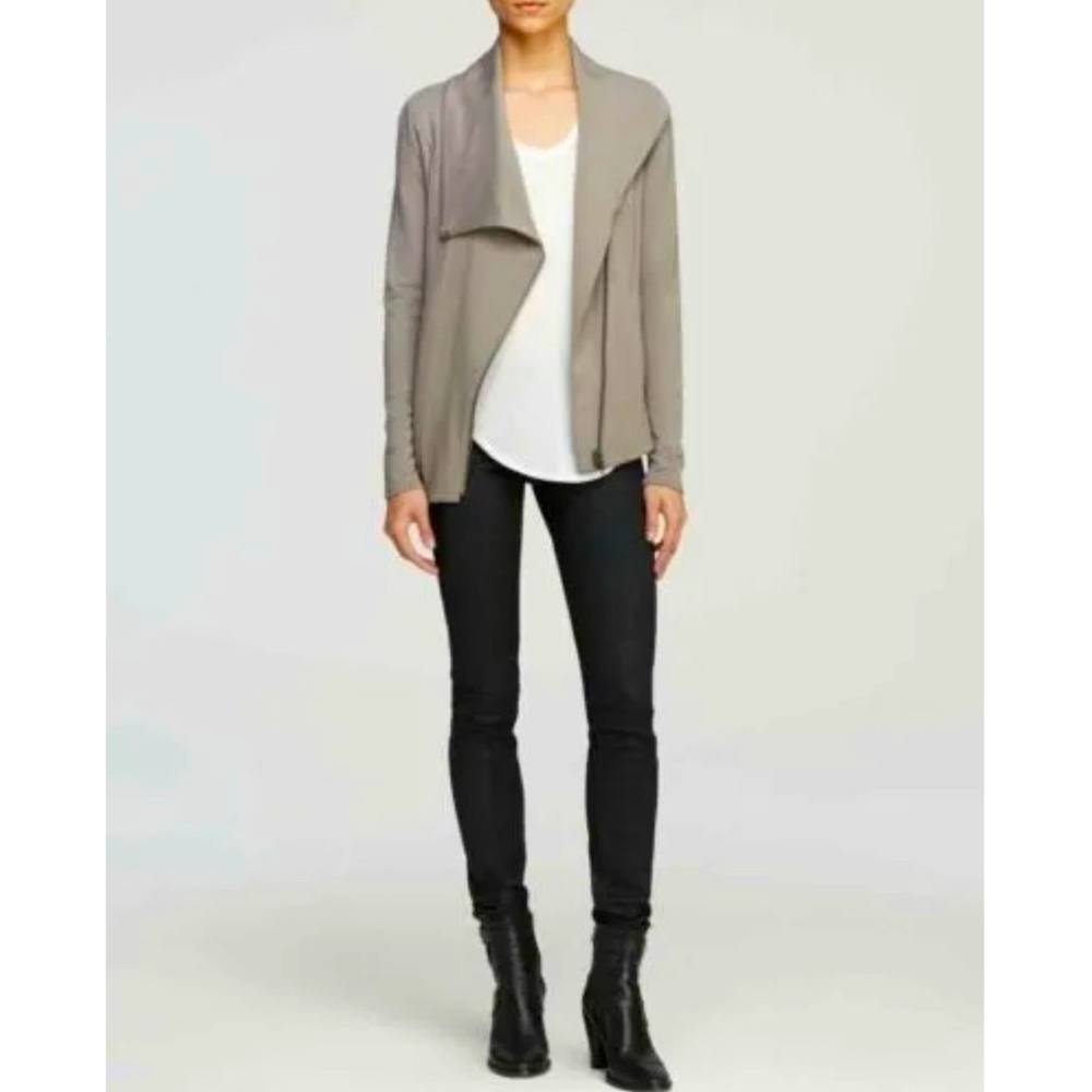 HELMUT LANG Villous Moto Jacket Grey